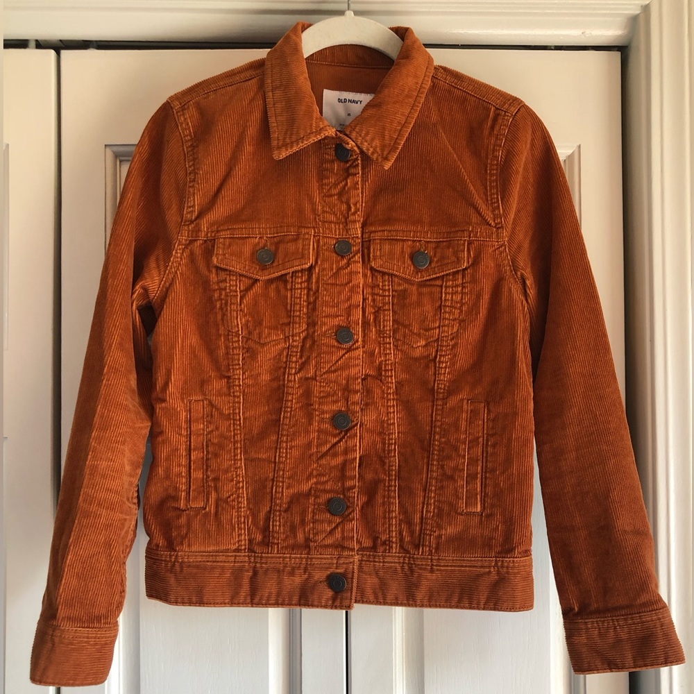 Old Navy corduroy brown jean jacket, XS